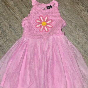 Pink & Violet Girl's Apron Neckline Crochet Tutu Dress | Pink | Size 6 | NWT